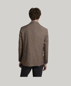 Jacket With Flap Pockets In Wool Blend Made In Italy