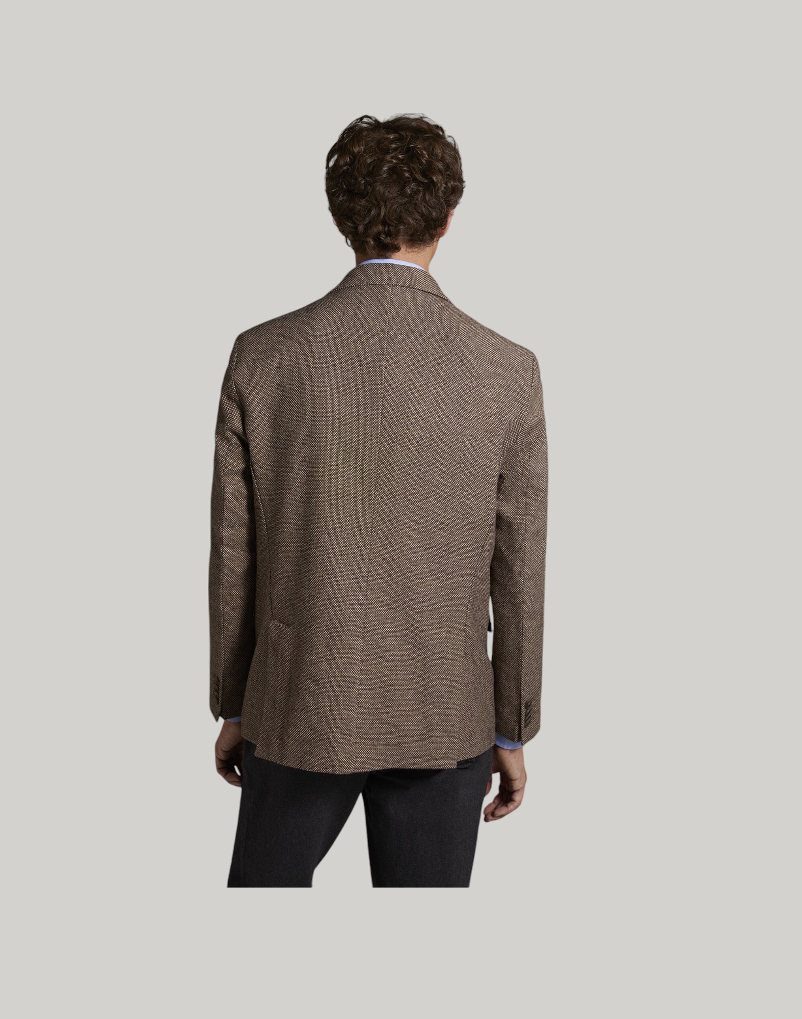 Jacket With Flap Pockets In Wool Blend Made In Italy