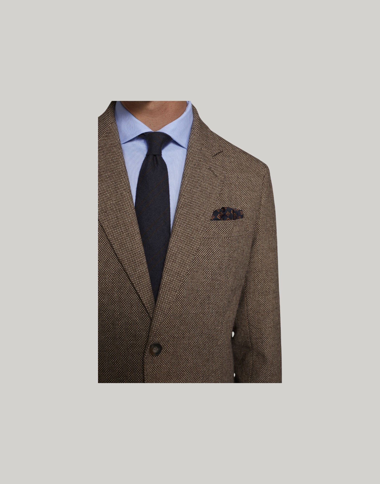 Jacket With Flap Pockets In Wool Blend Made In Italy