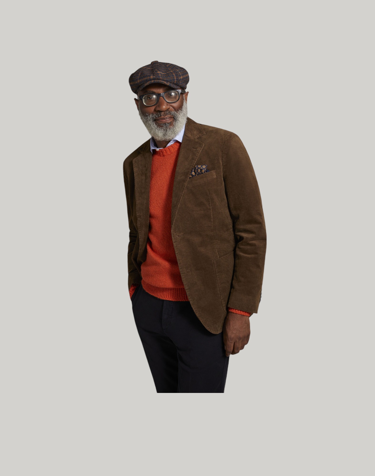 Jacket With Patch Pockets In Corduroy