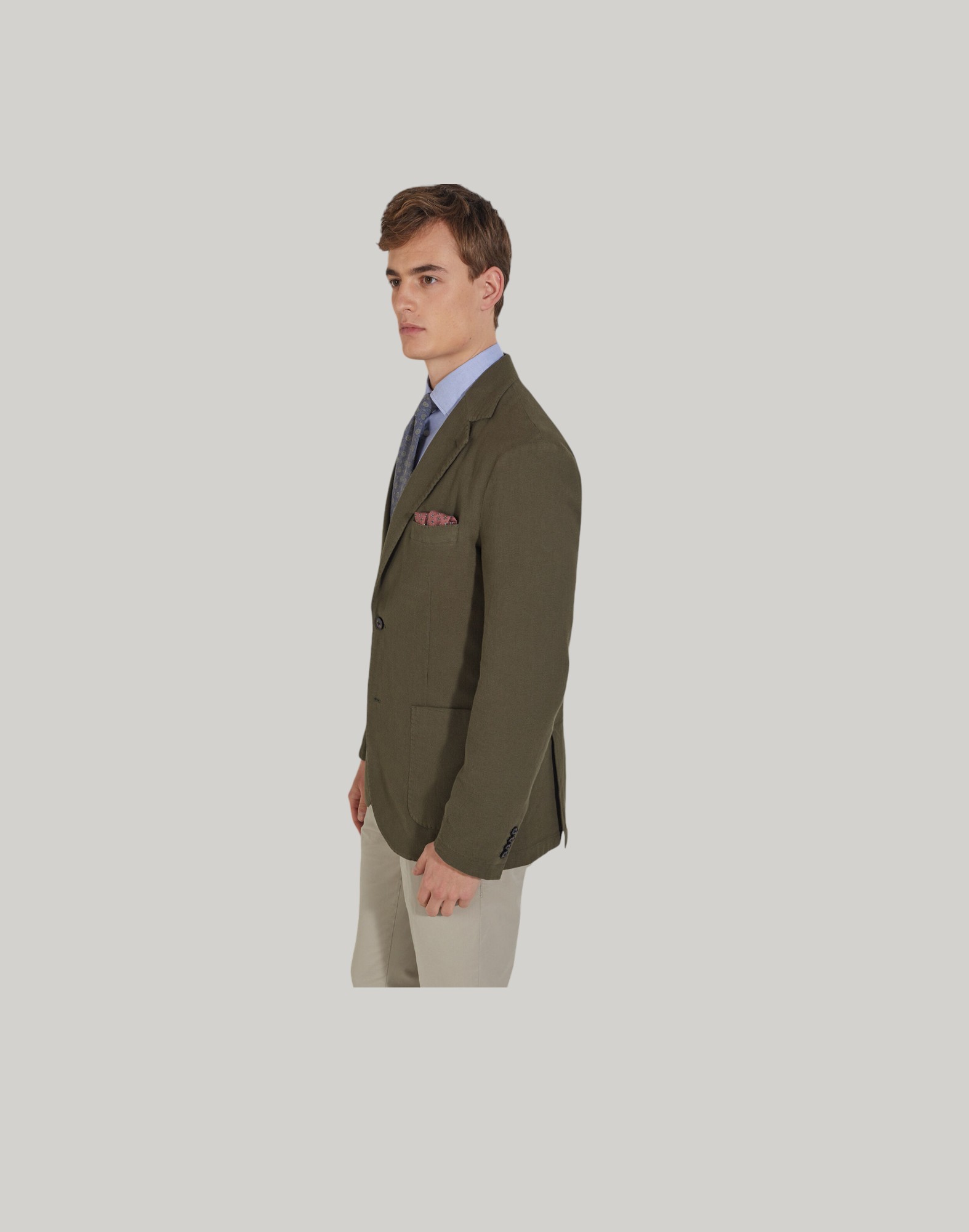 Jacket Patch Pocket Cotton Linen Garmet Dyed