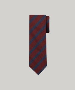 Regimental Brushed Effect Wool Blend Tie