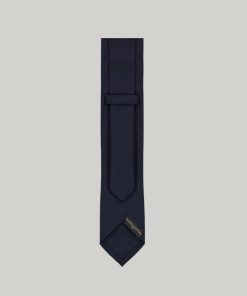 Solid Colour Tie Cotton Linen Blend