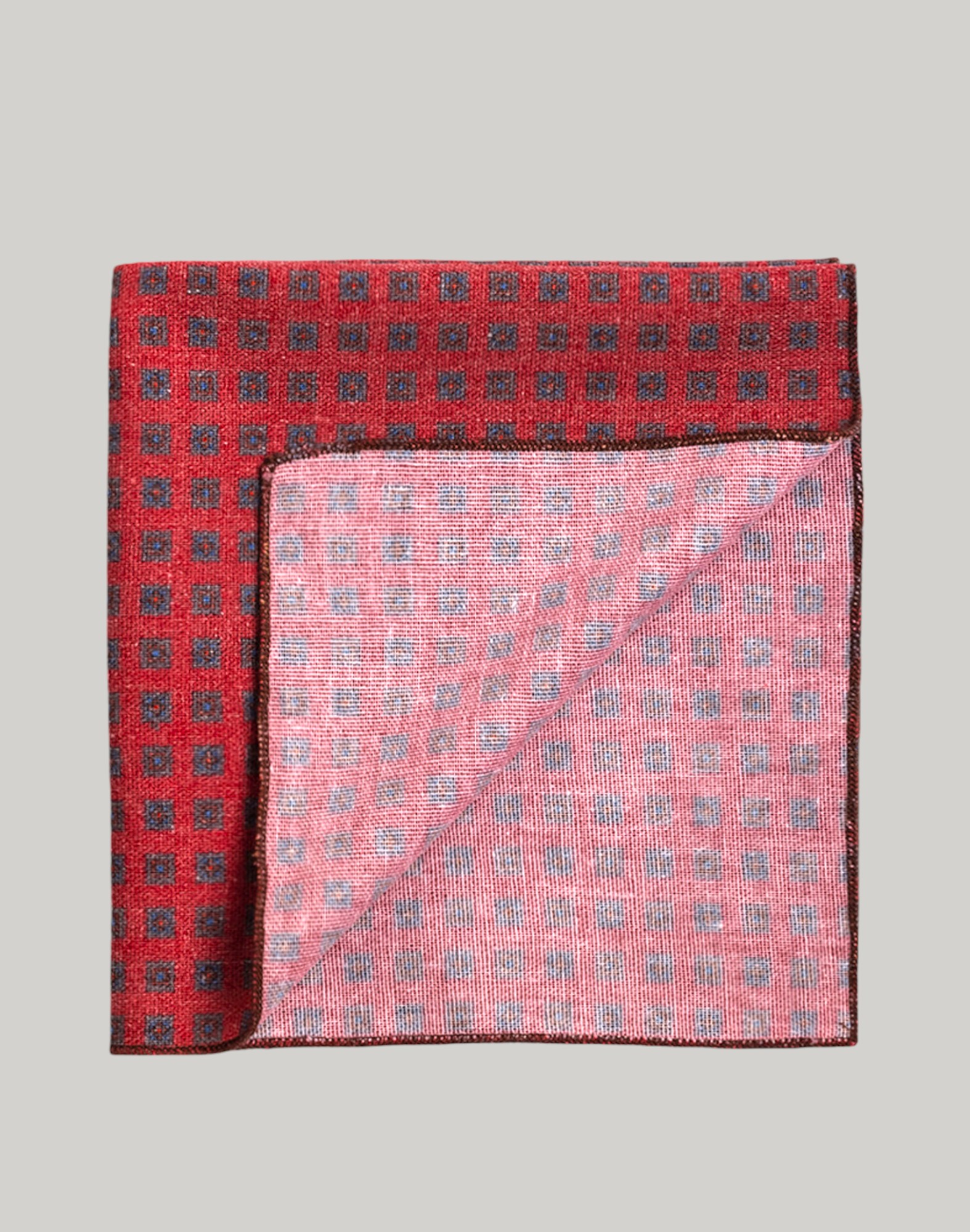 Linen Blend Pochette Red