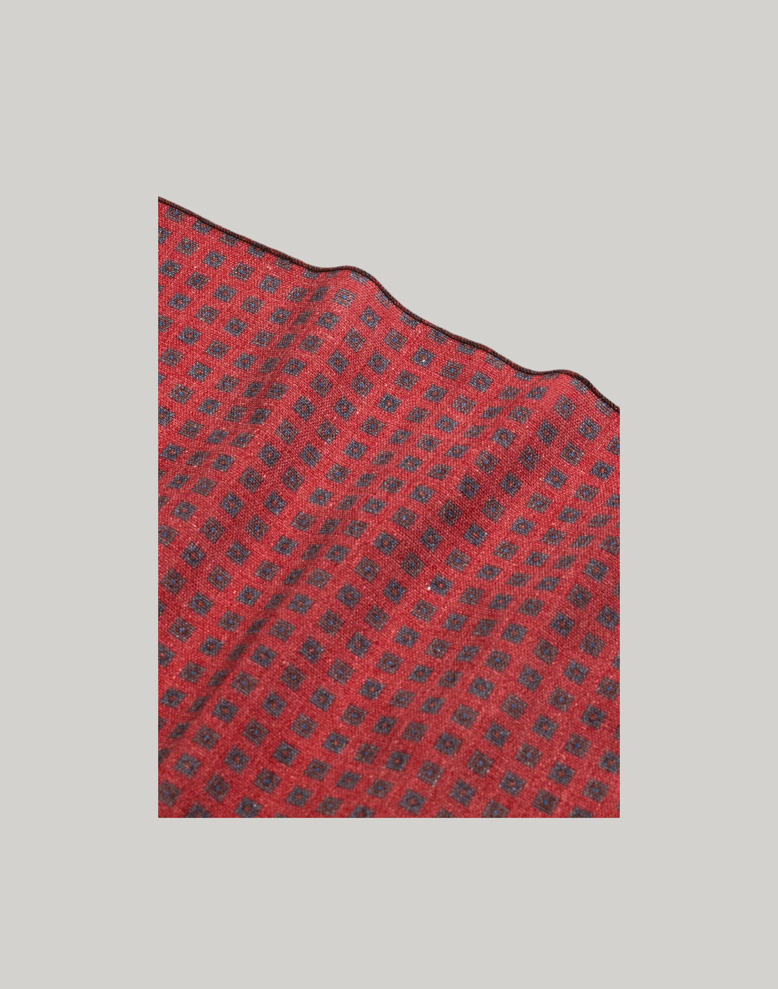 Linen Blend Pochette Red