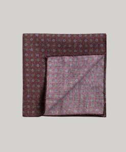 Pochette Mixed Linen Pocket Square With Fantasy Design