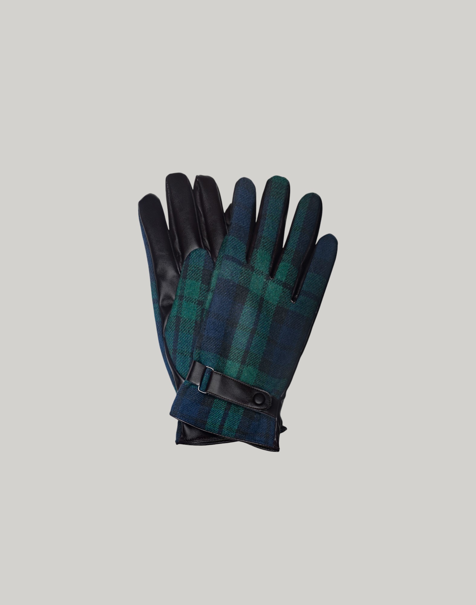 Tartan Gloves Green