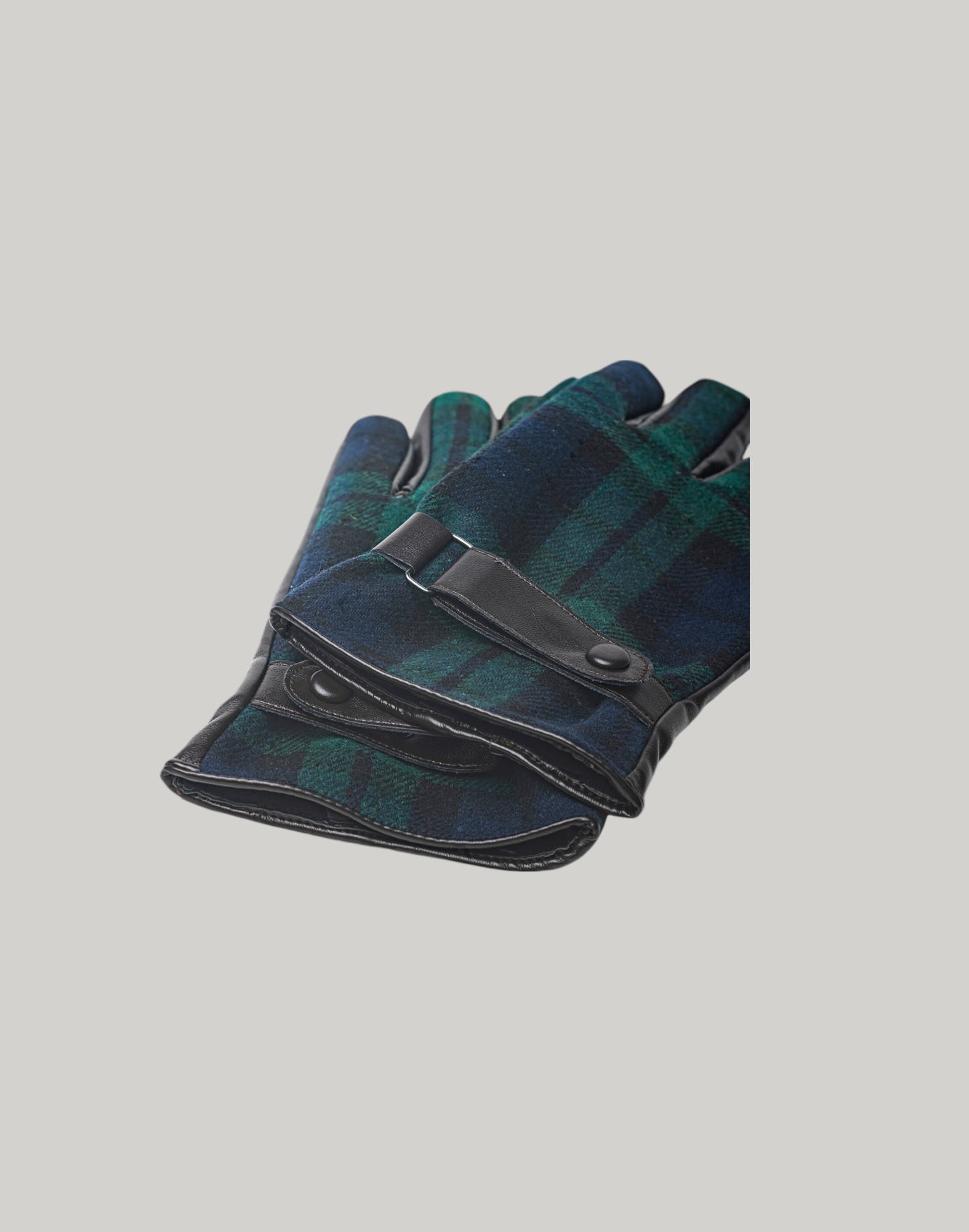 Tartan Gloves Green