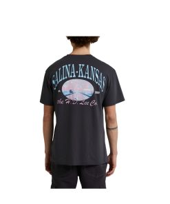 90S Relaxed Graphic T Washed Black