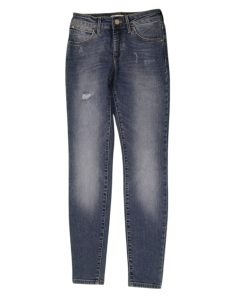Skinny Crop Damaged Blue