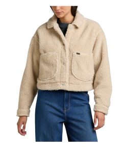 Cropped Sherpa Jacket Ecru