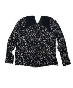 L/S Zip Blouse Black