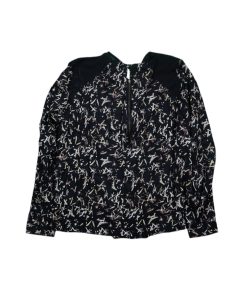 L/S Zip Blouse Black