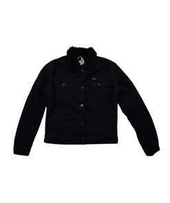Denim Sherpa Jacket All Black