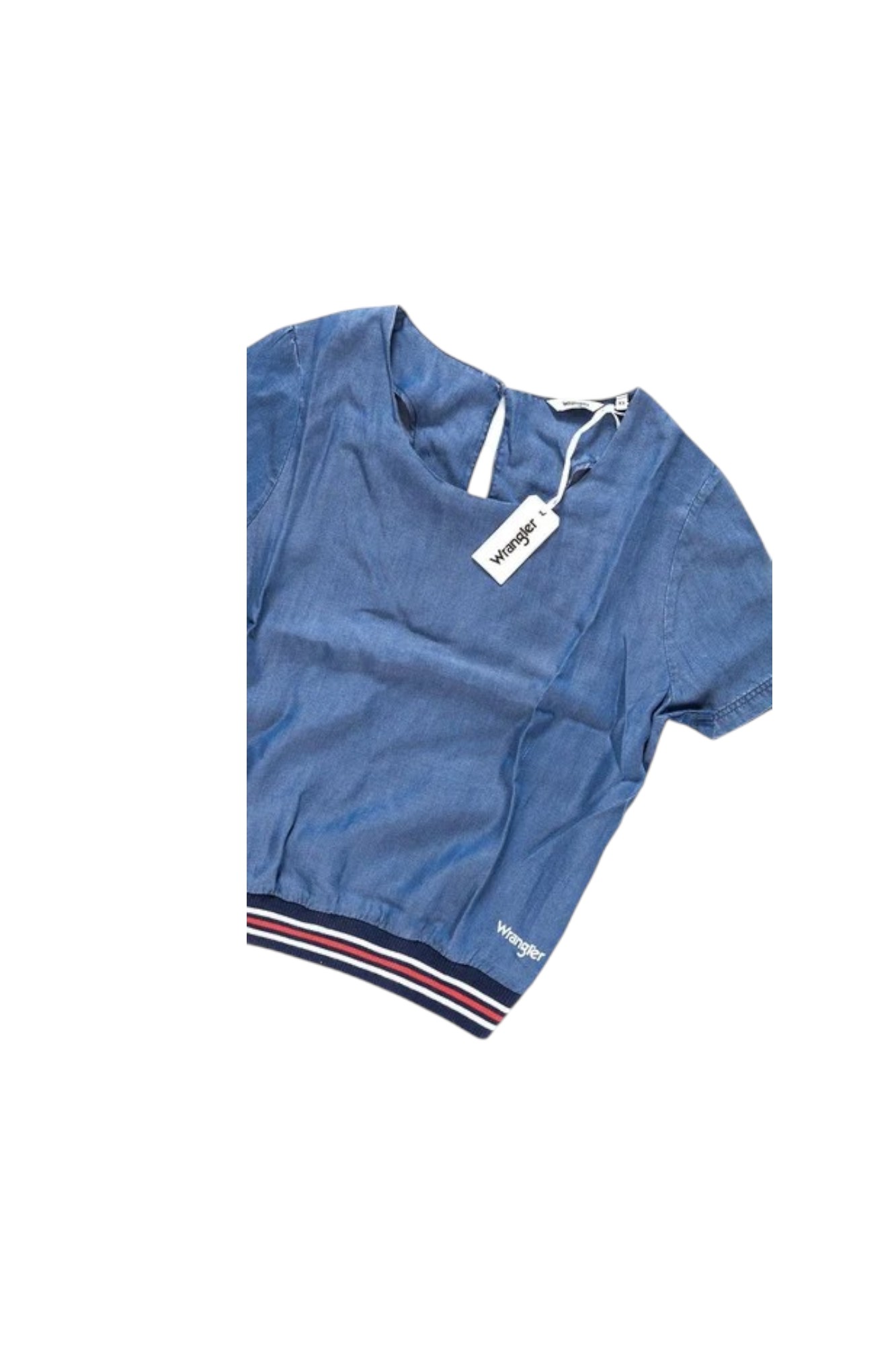 Tencel Blouse Mid Indigo-Size XS