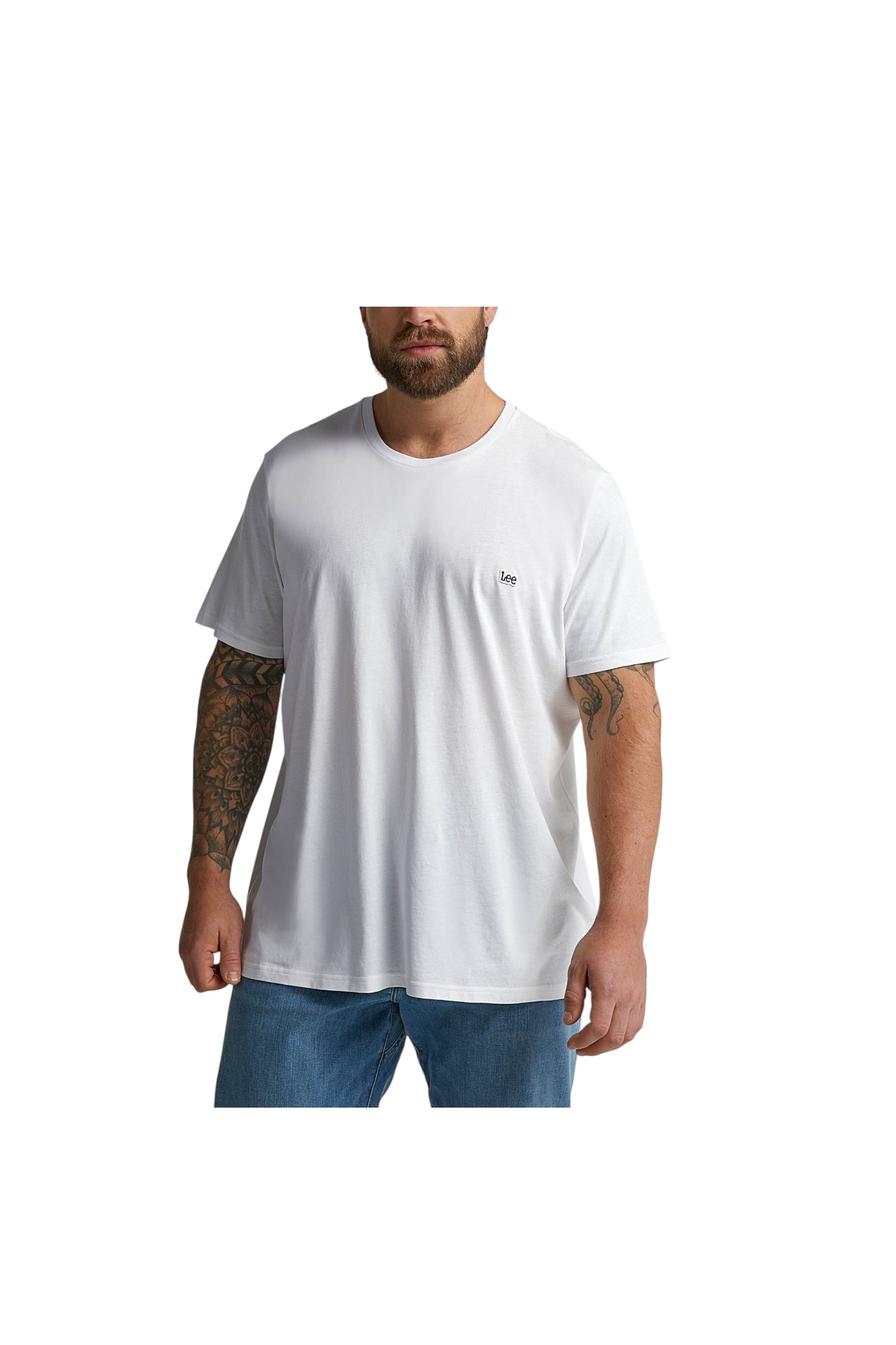 Ss Patch Logo Tee White