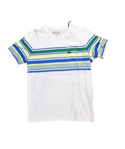 Ss Stripy Pkt Tee Ecru
