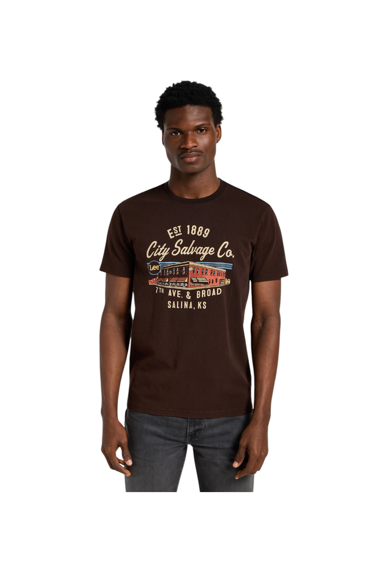 Ss Working West Tee Espresso/Size: Medium