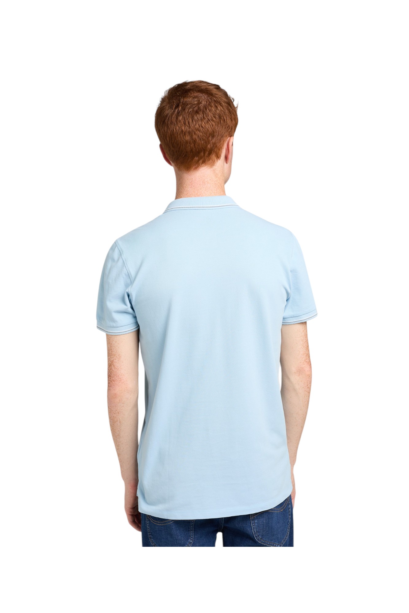 Pique Polo Heather Blue Sky