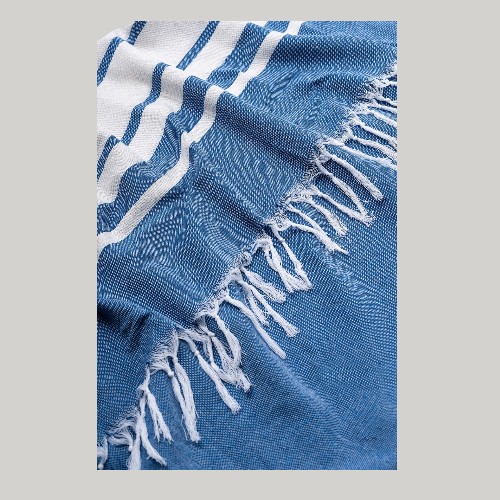 Beach Towel White/Blue