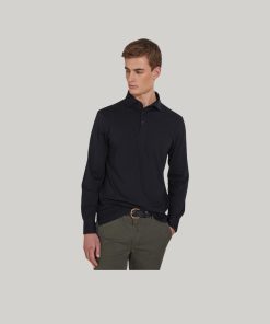 Long Sleeves French Collar Polo