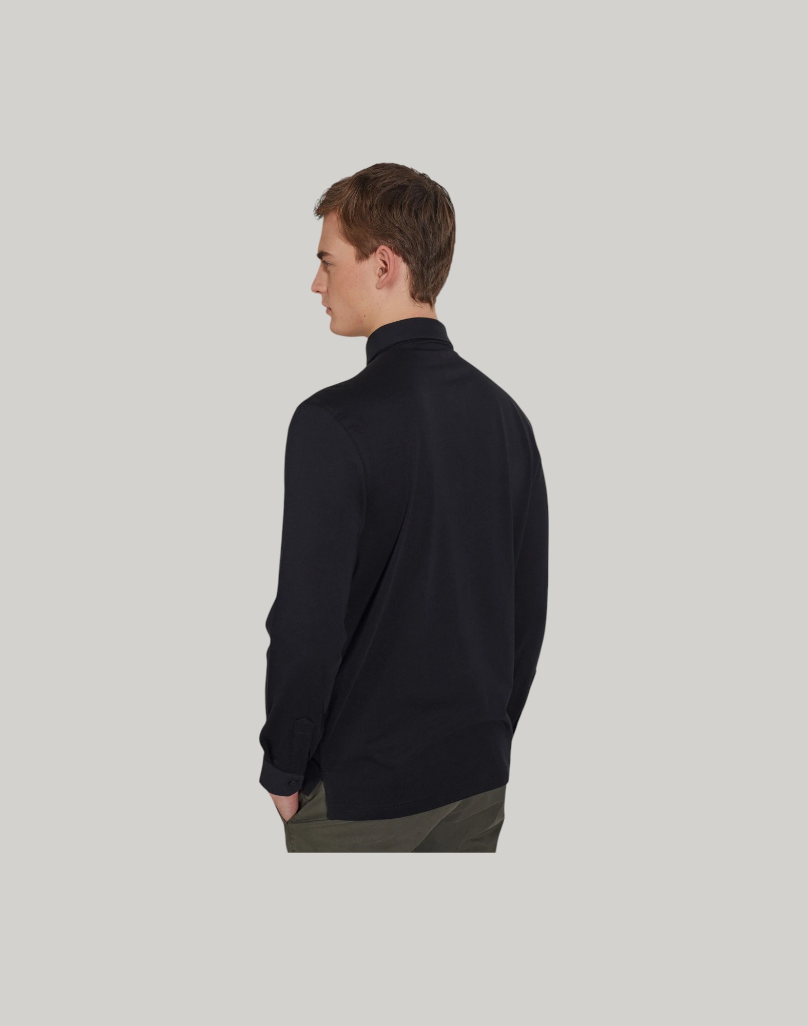Long Sleeves French Collar Polo