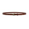 Colored Buckle Belt Dark Brown