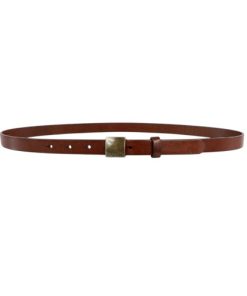 Colored Buckle Belt Dark Brown