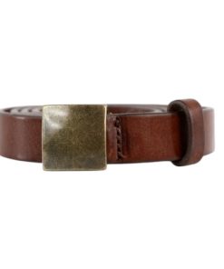 Colored Buckle Belt Dark Brown