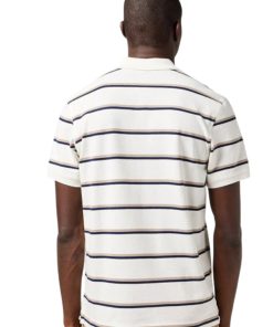 Stripe Polo Shirt White Size : S