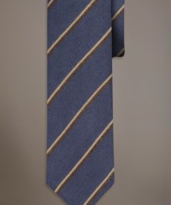 Regimental Brushed effect wool blend tie