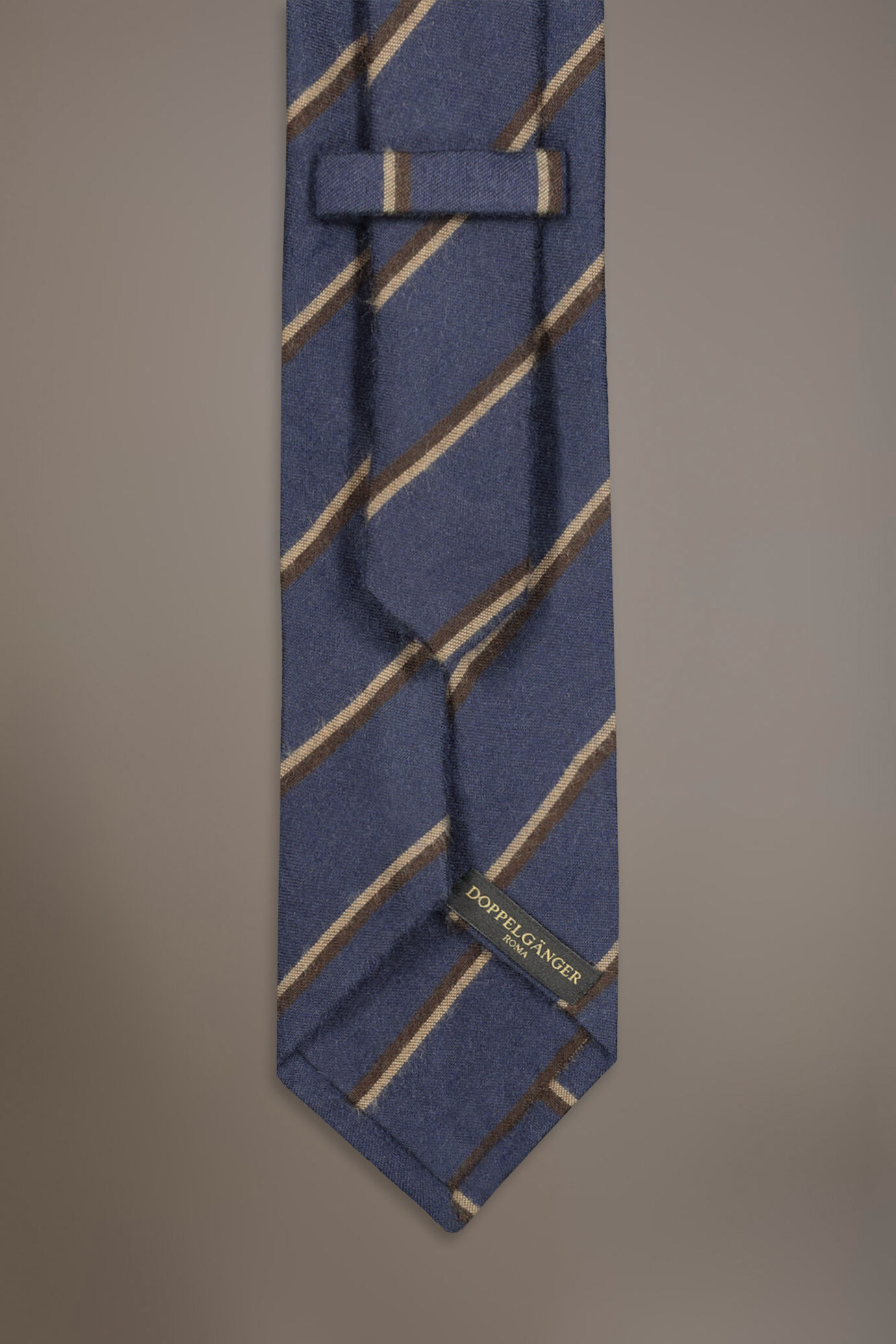 Regimental Brushed effect wool blend tie
