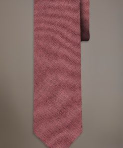 Wool blend tie with brushed effect