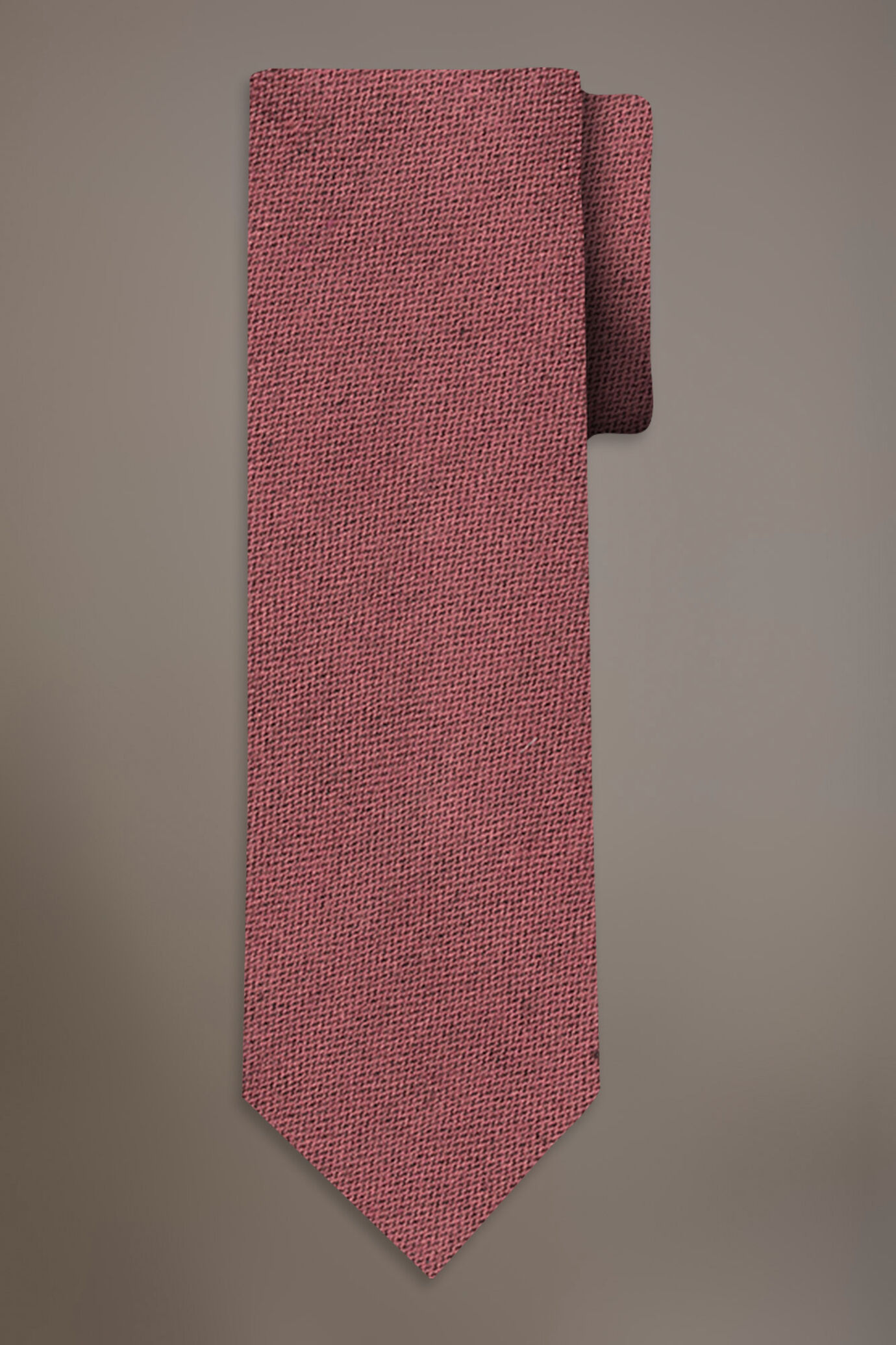 Wool blend tie with brushed effect