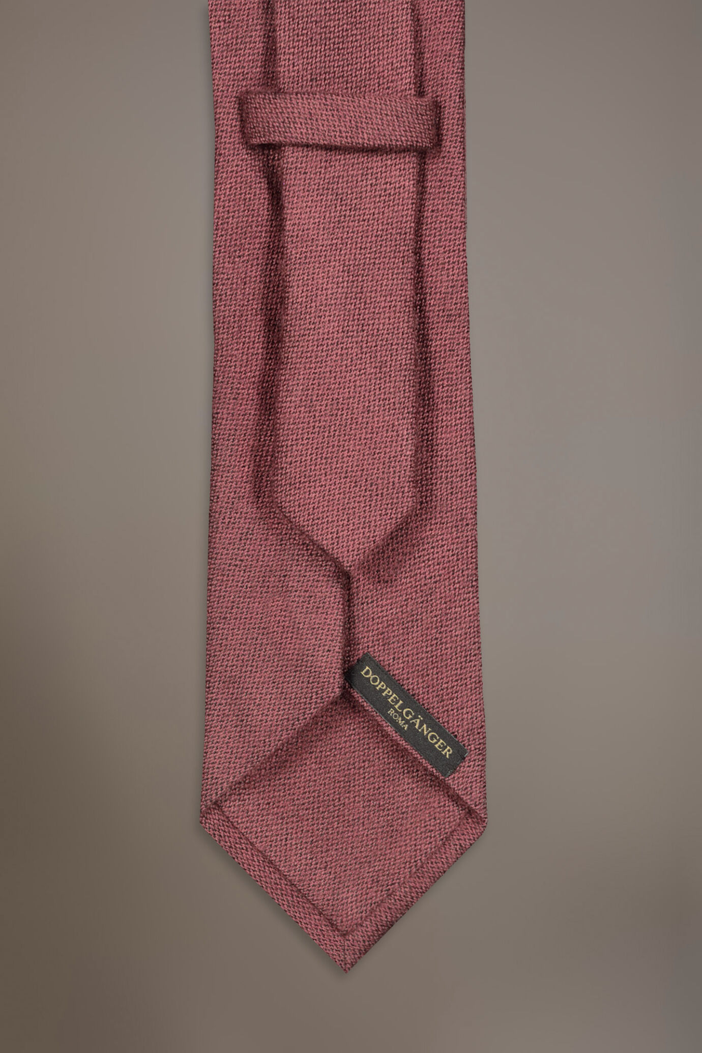 Wool blend tie with brushed effect