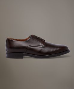 Derby shoe made of 100% leather with a rubber sole