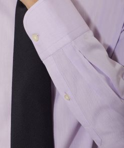Classic shirt with french collar classic fit herringbone fabric
