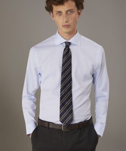 Classic shirt with french collar classic fit microcheck fabric