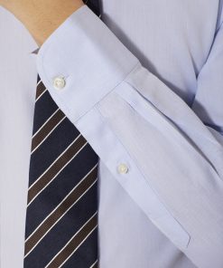 Classic shirt with french collar classic fit microcheck fabric
