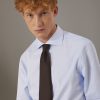 Classic shirt with french collar slim fit dobby fabric