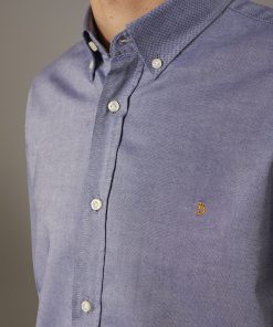 Washed shirt button down collar comfrot fit superlight oxford fabric