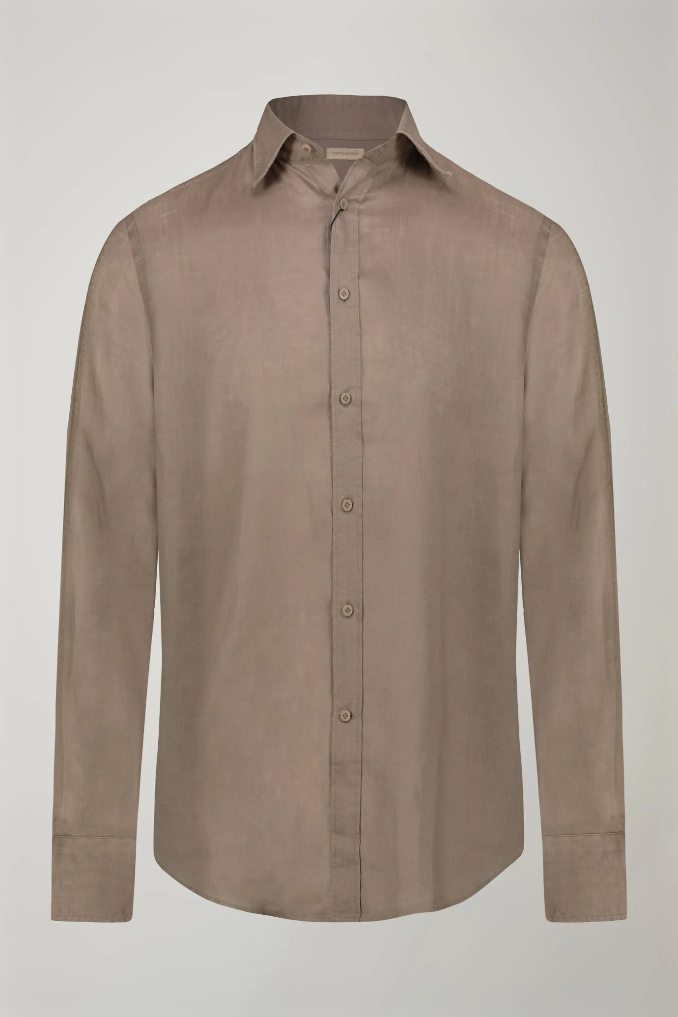 Mens casual shirt classic collar 100% linen comfort fi