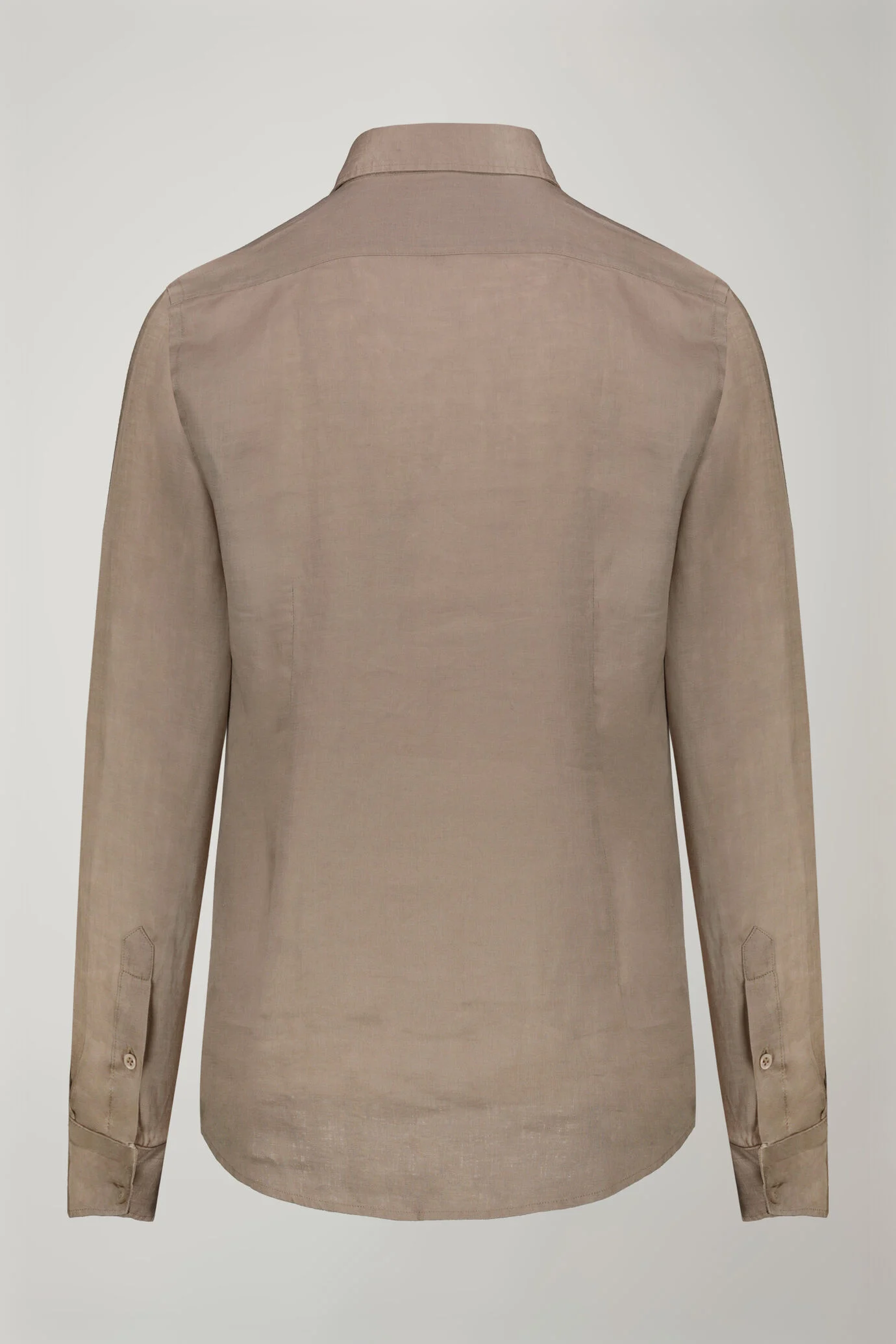 Mens casual shirt classic collar 100% linen comfort fi