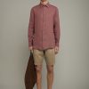 Mens casual shirt classic collar 100% linen ,comfort fit