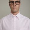 Mens classic shirt button,down collar ultra light striped Oxford fabric comfort fit