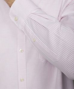 Mens classic shirt button,down collar ultra light striped Oxford fabric comfort fit