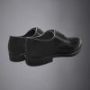 100% brushed leather derby shoe with rubber sole