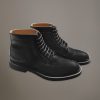100% brushed leather boots with rubber sole