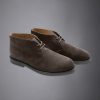 100% suede leather desert boots with rubber sole