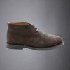 100% suede leather desert boots with rubber sole